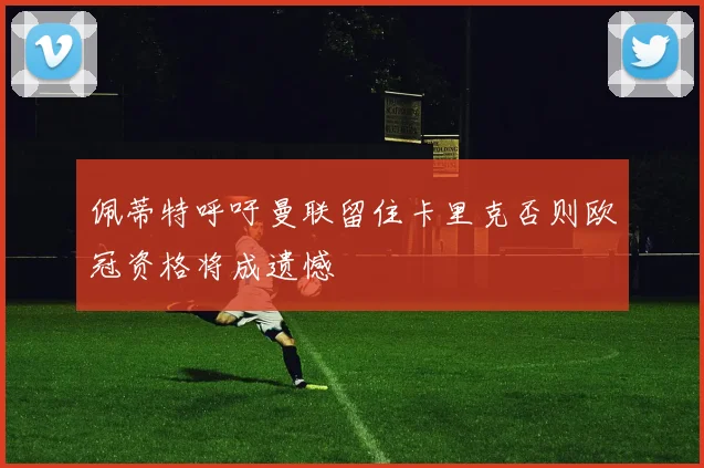 佩蒂特呼吁曼联留住卡里克否则欧冠资格将成遗憾